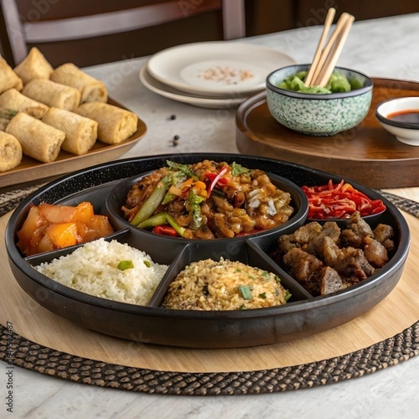 Fototapeta chicken and rice