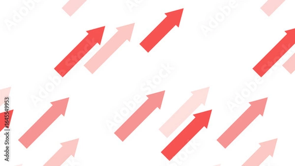Obraz 斜め上矢印（赤_背景透過）の背景のイラスト