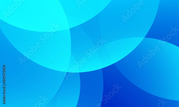 Fototapeta Abstract blue background with waves. Vector illustration