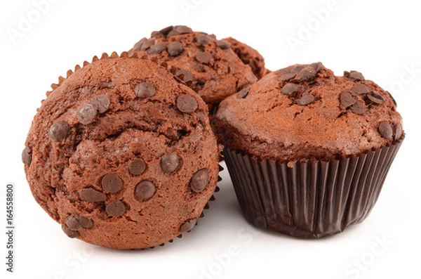 Obraz muffins on white background