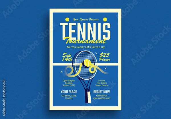 Obraz Tennis Tournament Event Flyer