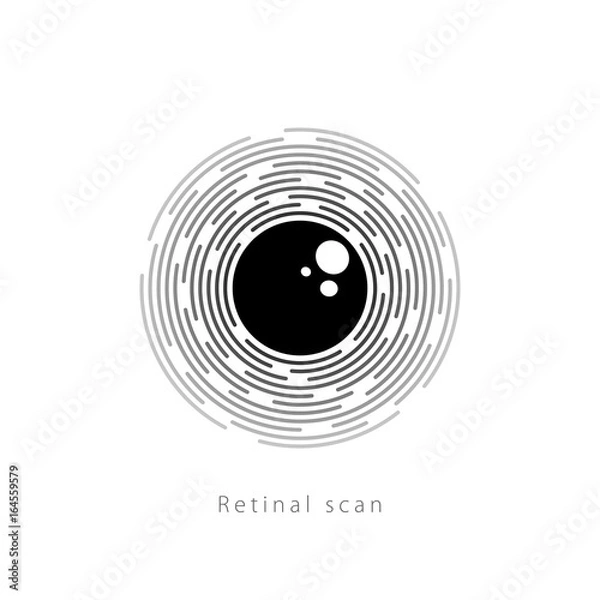 Obraz Retina scan. Biometric recognition system