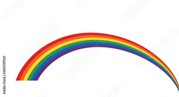 Fototapeta Vibrant rainbow arc with colorful bands creates a hopeful, positive atmosphere for diverse celebrations and inspiration. transparent png