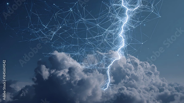 Fototapeta AI weather prediction system forecasting a brewing storm (2)