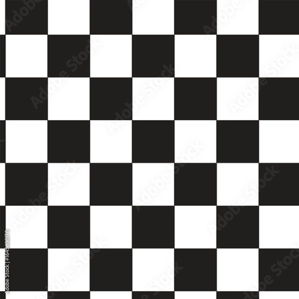 Fototapeta black and white chasebord seamless abstract pattern used for textile ,tabelcloth, wallpaper and background