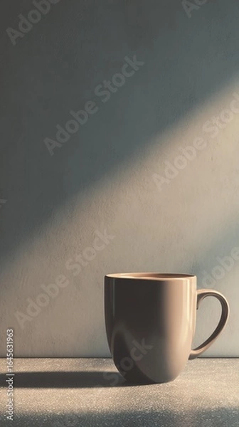 Obraz A minimalist coffee cup on a textured surface.