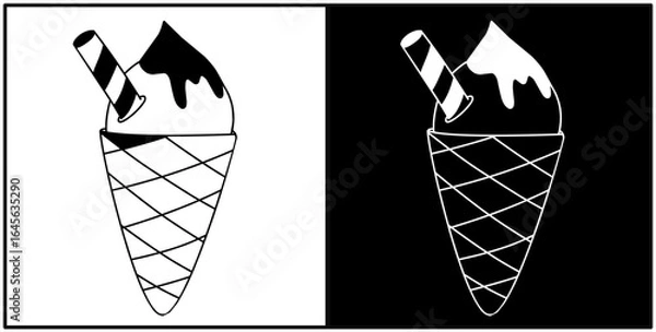 Obraz ice cream cone set