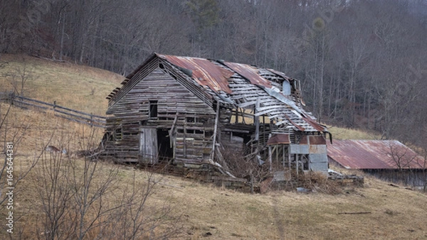 Obraz Old barn in the woods.