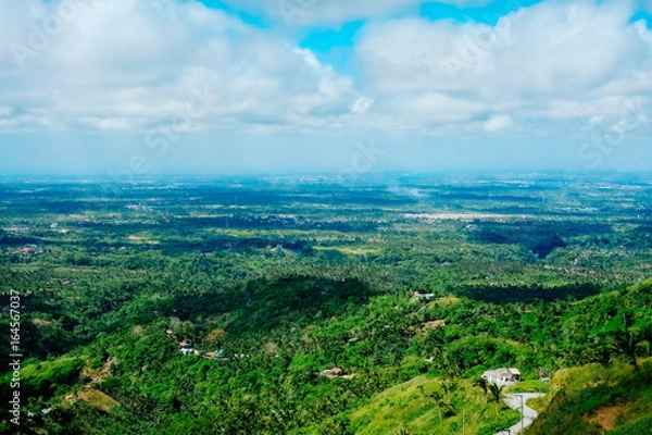 Fototapeta Taal crater lake seen from the slopes of the highly active taal volcano tagaytay in the Philippines, Mountain park tagaytay.