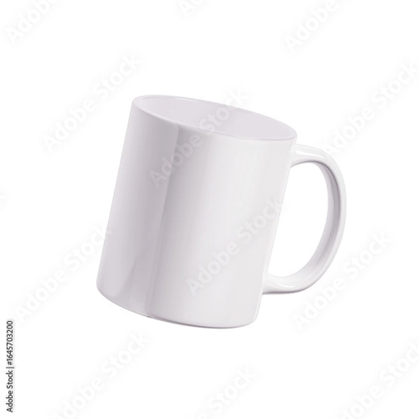 Obraz Realistic Ceramic Transparent Mug Mockup