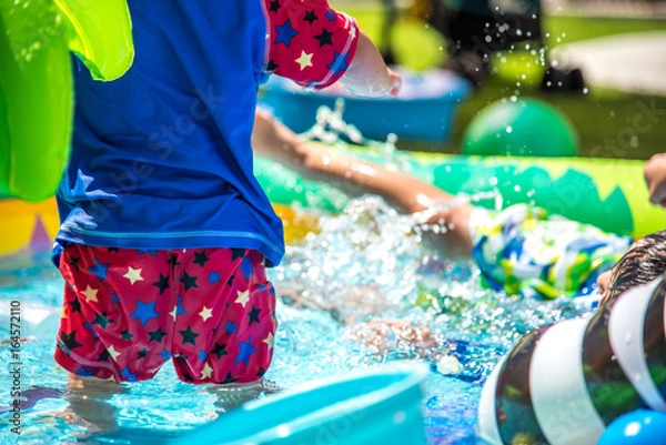 Obraz 子供と水遊び