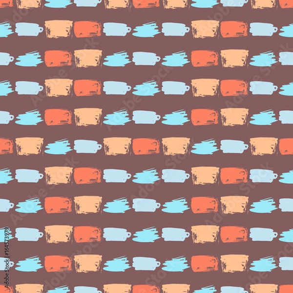 Fototapeta Brush stroke artistic seamless pattern