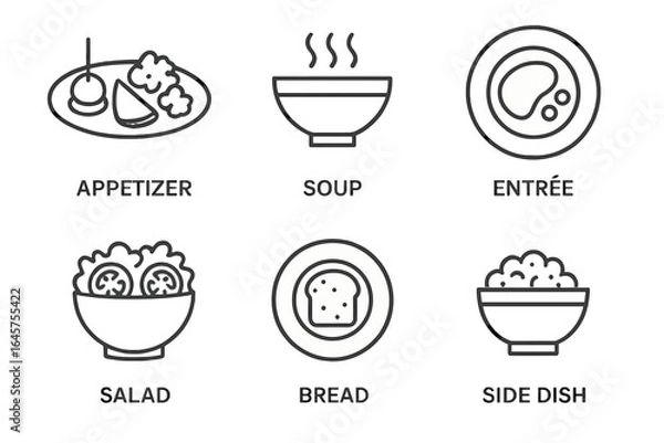 Fototapeta Restaurant Menu Icons Set_simple_compose
