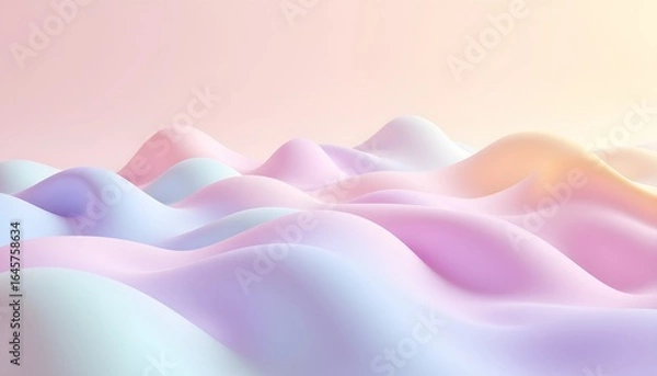 Fototapeta A mesmerizing expanse of undulating, fluid shapes interweave and ripple across the view