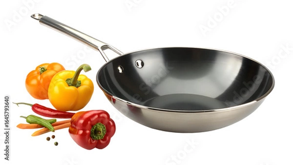 Obraz frying pan isolated on white