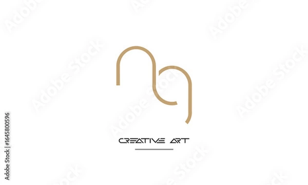 Obraz NG, GN, N, G abstract letters logo monogram