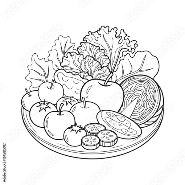 Obraz hand drawn vegetables