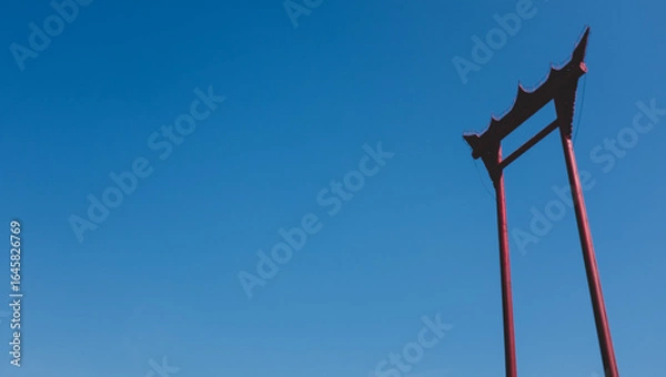 Obraz a red gate that have Japanese archictecture