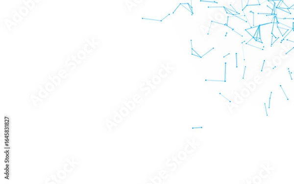 Fototapeta High-resolution abstract digital background featuring glowing black plexus of interconnected points and lines. Represents big data, neural networks, and futuristic technology. Ideal for AI, blockchain