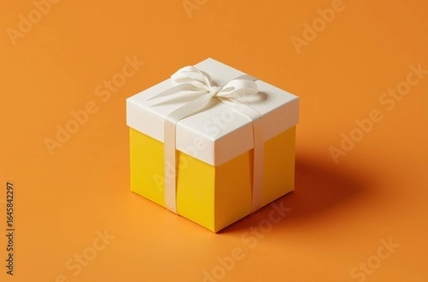 Obraz gift box with ribbon.