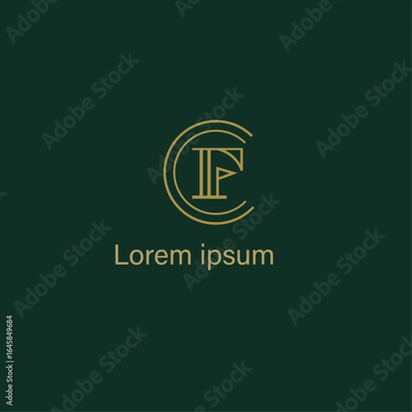 Obraz Minimal Monogram Logo for Future Classics – Modern Luxury Brand Identity