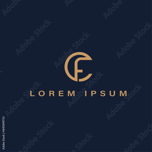 Obraz Minimal Monogram Logo for Future Classics – Modern Luxury Brand Identity