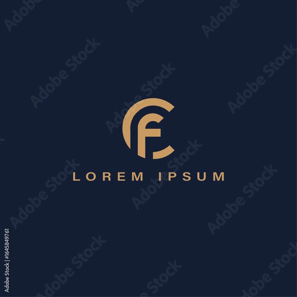 Obraz Minimal Monogram Logo for Future Classics – Modern Luxury Brand Identity