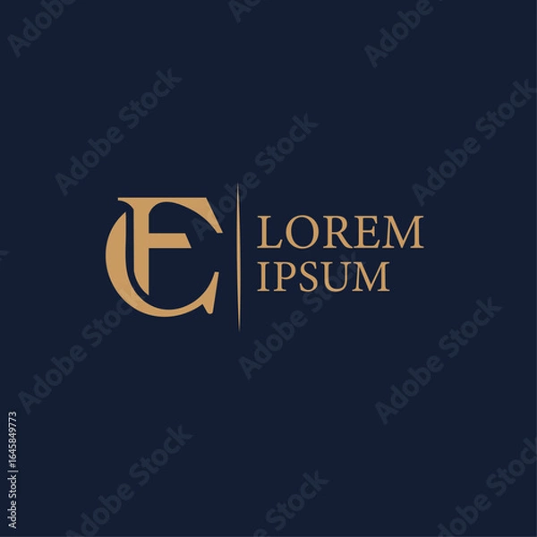 Obraz Minimal Monogram Logo for Future Classics – Modern Luxury Brand Identity