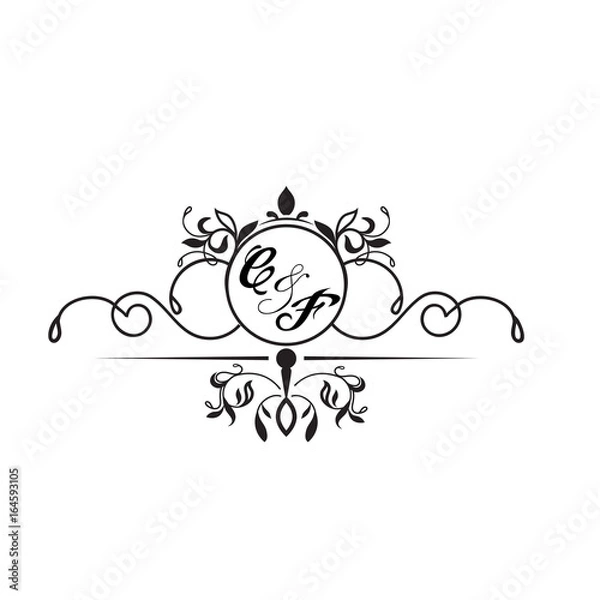 Fototapeta initial design c simple