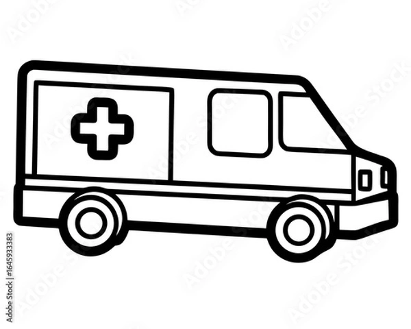 Obraz ambulance car vector illustration
