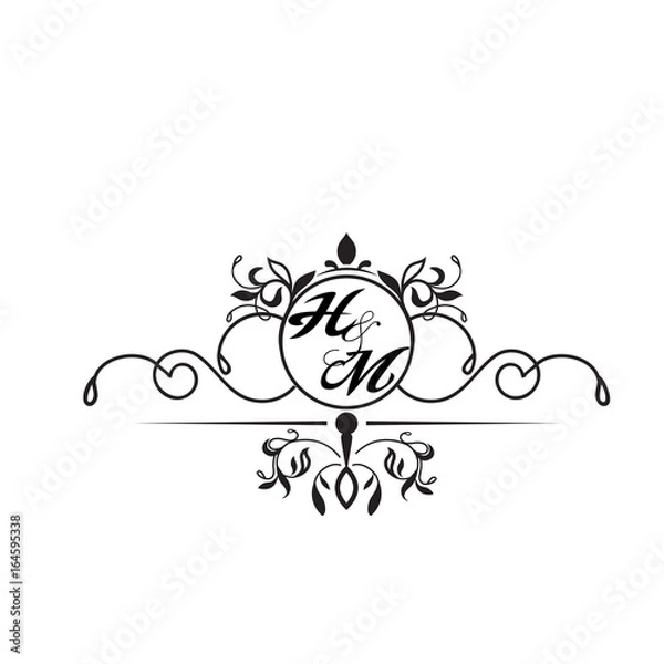 Fototapeta initial design h simple