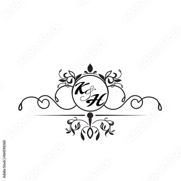 Obraz initial design k simple 