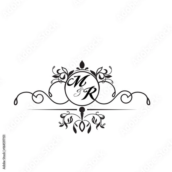 Fototapeta initial design m simple