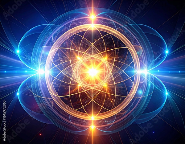 Fototapeta Quantum entanglement visualized