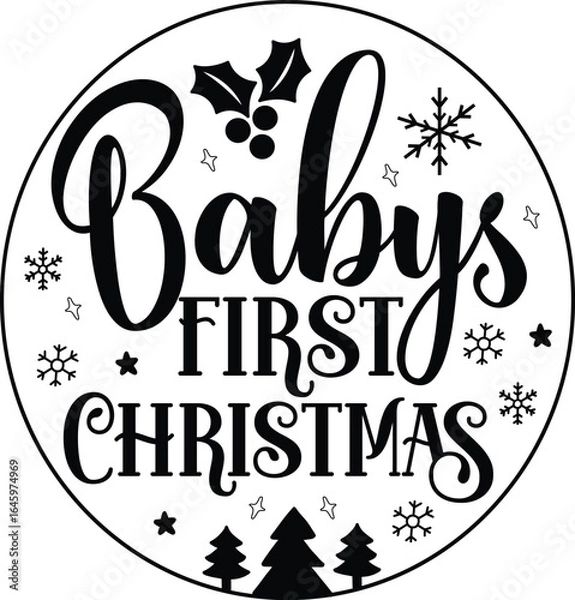 Obraz babys first christmas