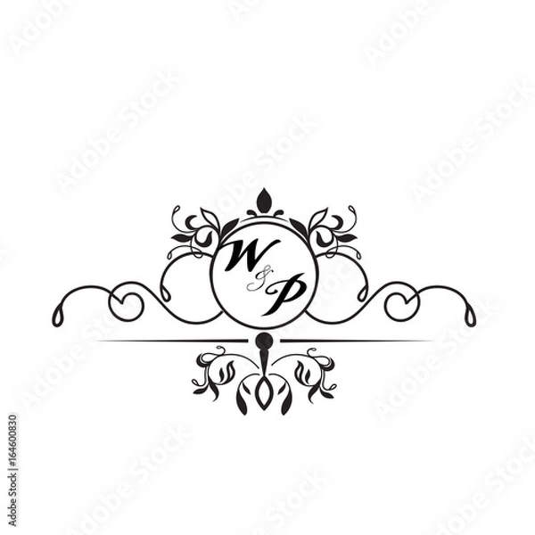 Obraz initial design w simple  