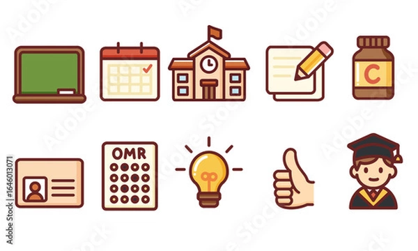 Fototapeta test icon set