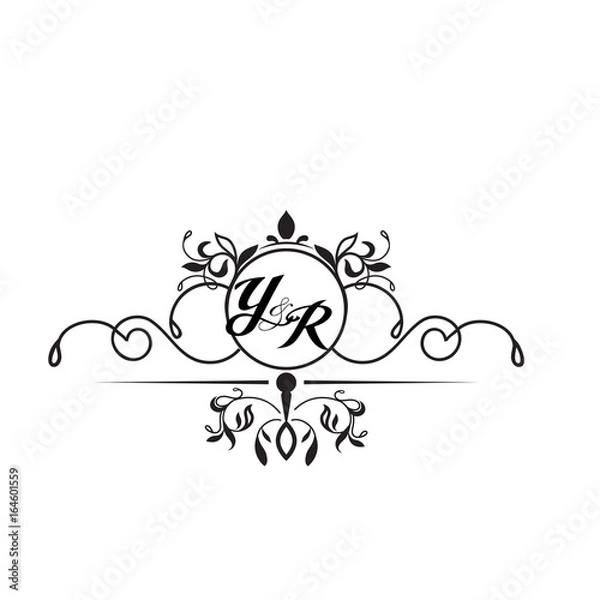 Fototapeta initial design y simple 