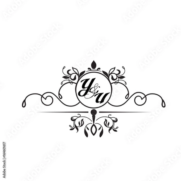 Fototapeta initial design y simple 