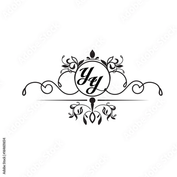 Fototapeta initial design y simple 