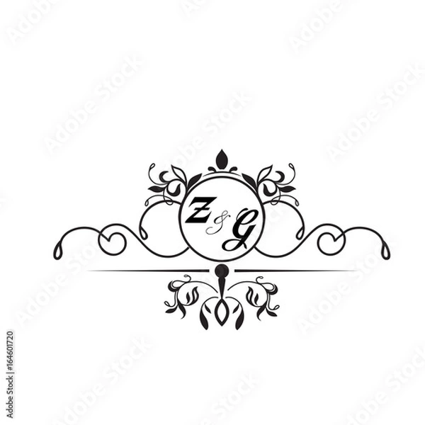 Fototapeta initial design z simple clean