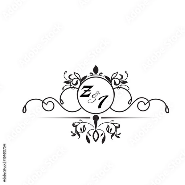 Fototapeta initial design z simple clean