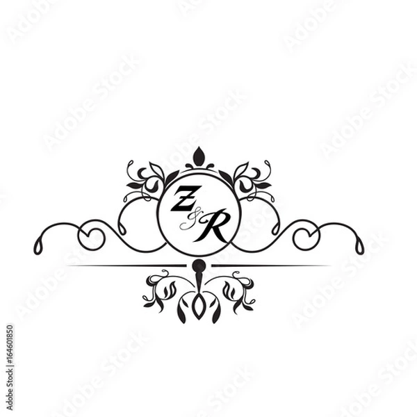 Fototapeta initial design z simple clean