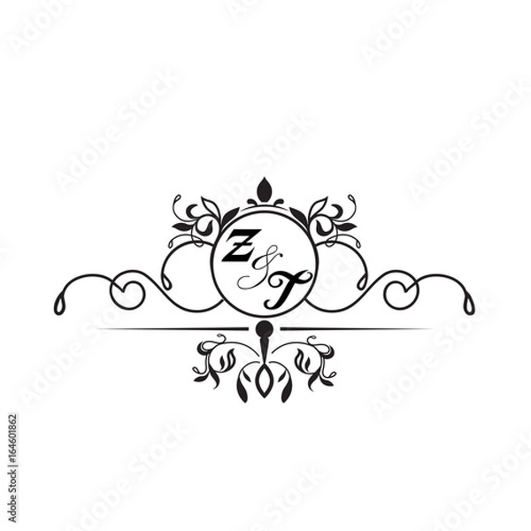 Fototapeta initial design z simple clean