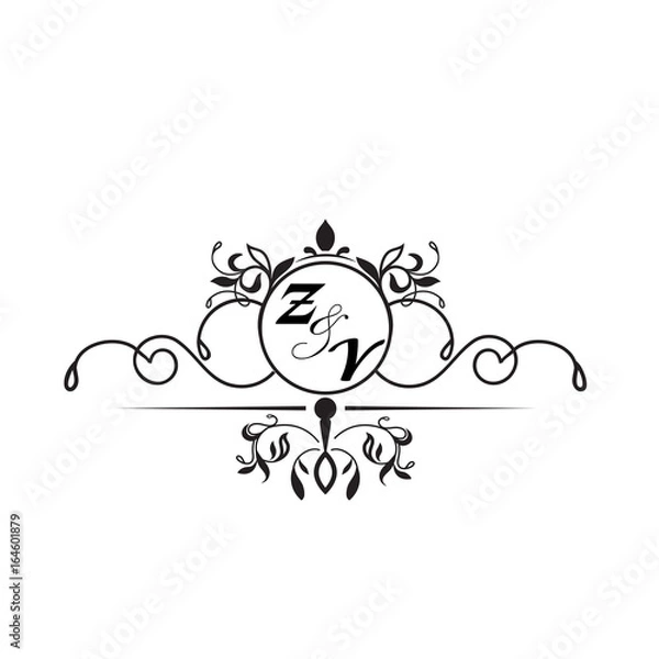 Fototapeta initial design z simple clean