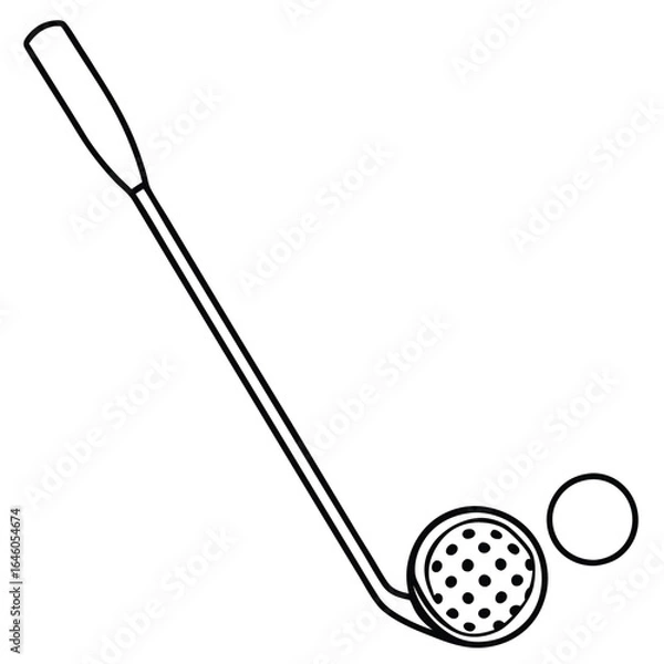 Obraz golf with ball game vector art design