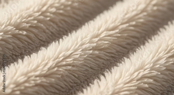 Fototapeta Close up of a textured white fluffy fabric