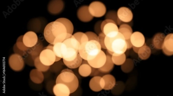 Fototapeta Warm Golden Bokeh Lights Abstract Background Texture Particle Bokeh Effects
