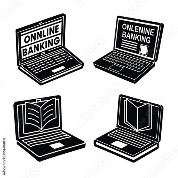 Fototapeta laptop computer and laptop