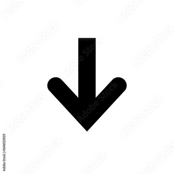 Obraz Simple black downward arrow (1)